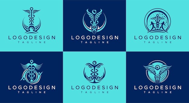 医疗医学蛇杖标志logo