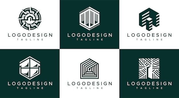 现代房屋建筑地产标志logo