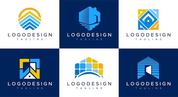 现代房屋建筑地产标志logo