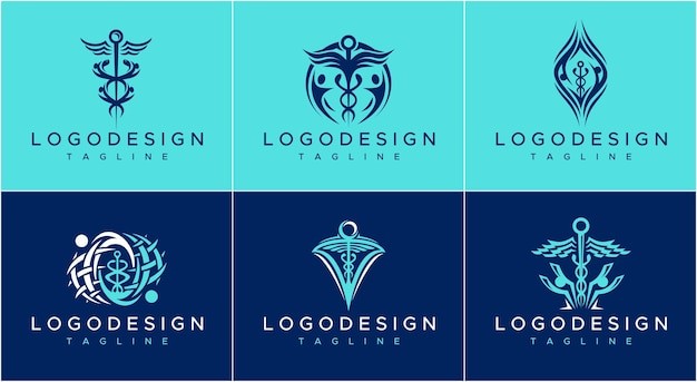 医疗医学蛇杖标志logo