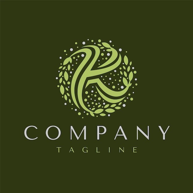 叶子字母k标志logo