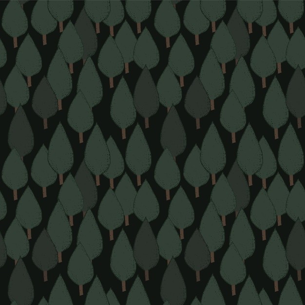 树木森林无缝花纹