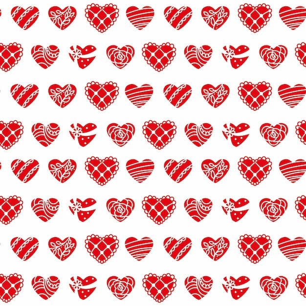 情人节爱心包装纸无缝花纹