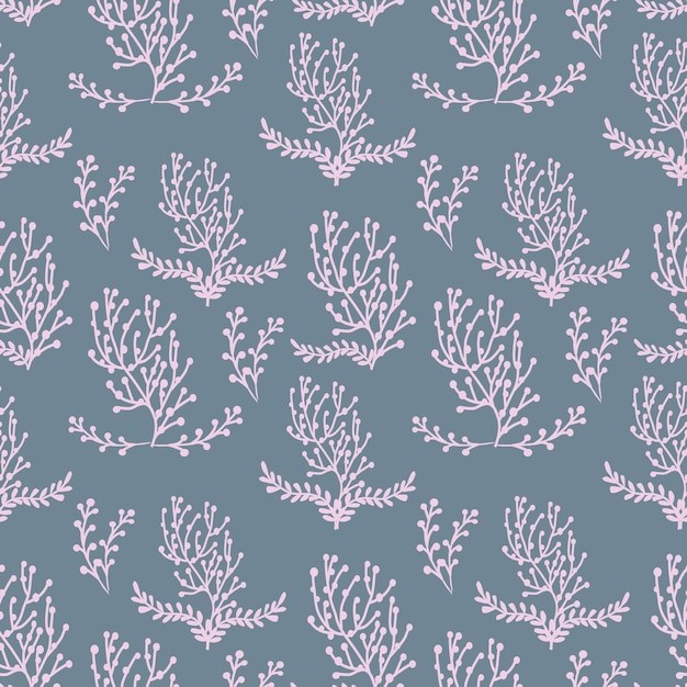 植物树枝无缝花纹