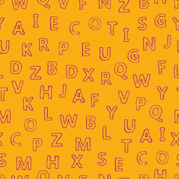 涂鸦字母无缝花纹