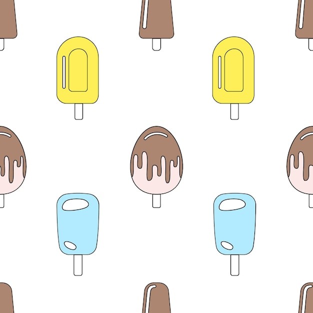 雪糕冰淇淋无缝花纹