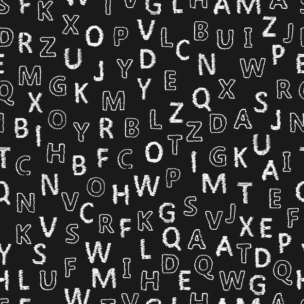 涂鸦字母无缝花纹