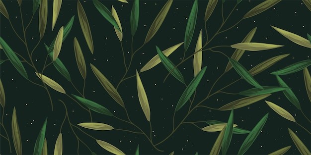 植物叶子无缝花纹