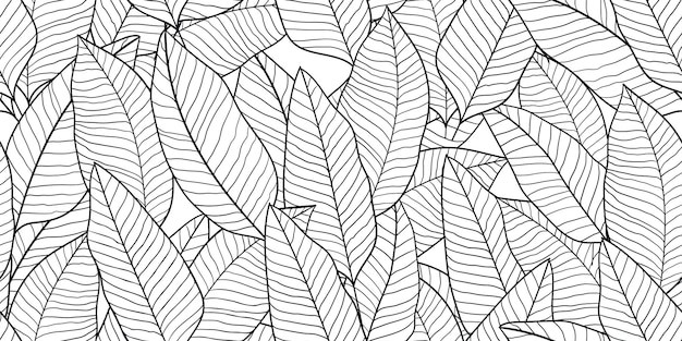 叶子无缝花纹