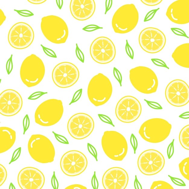 柠檬无缝花纹