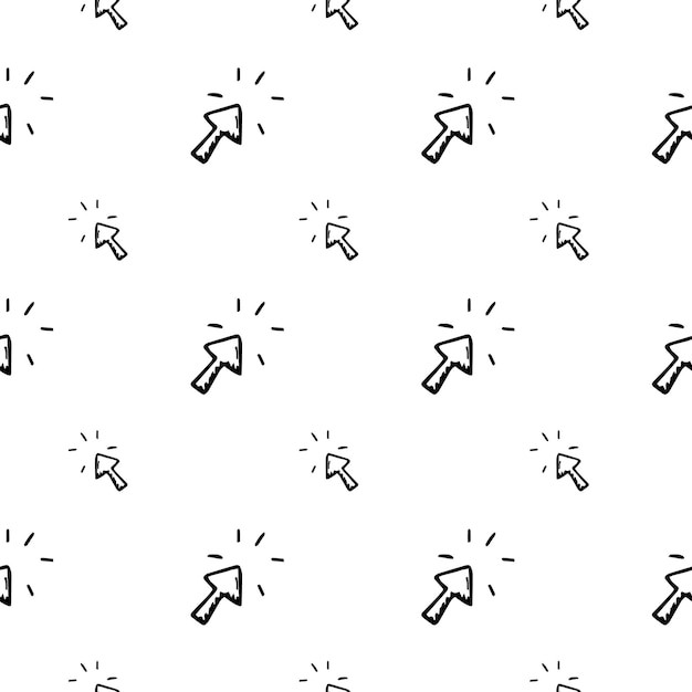 箭头鼠标指针无缝花纹