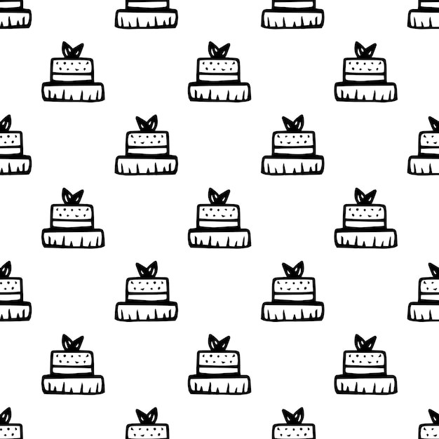 蛋糕无缝花纹
