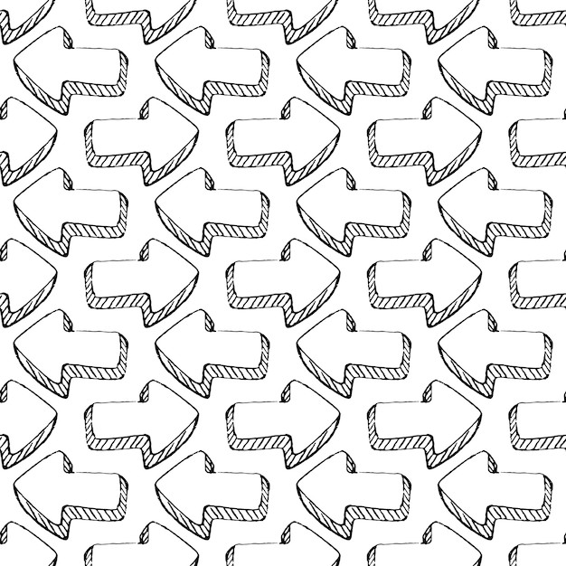 手绘箭头无缝花纹