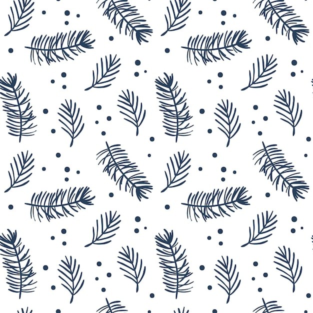 松树枝无缝花纹