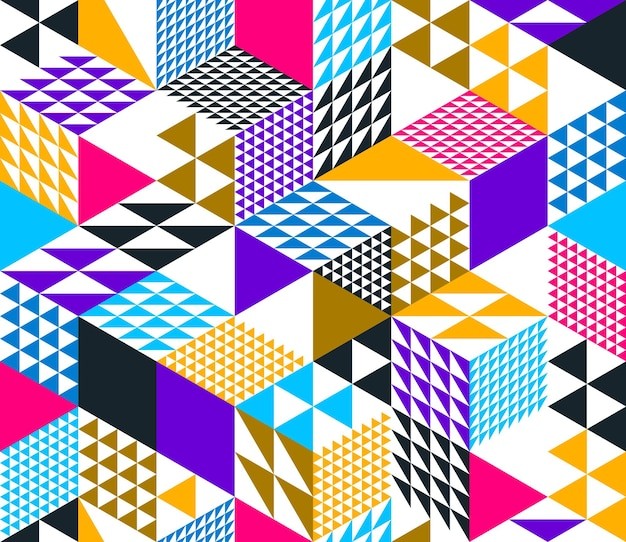 3d无缝多边形立体几何贴图花纹