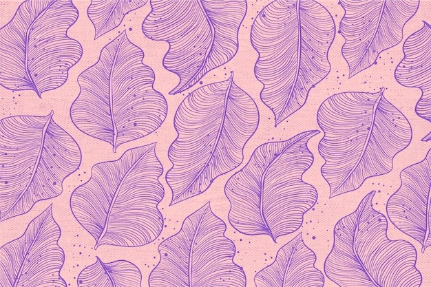 手绘花卉轮廓背景