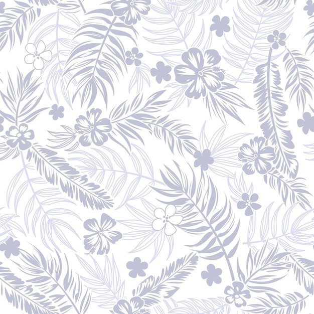 棕榈叶子植物无缝贴图花纹