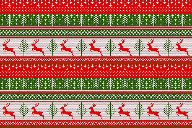 圣诞节毛衣编织纹样无缝贴图花纹