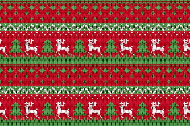 圣诞节毛衣编织纹样无缝贴图花纹