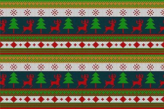 圣诞节毛衣编织纹样无缝贴图花纹