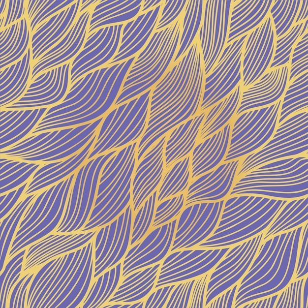 金色植物叶子无缝贴图花纹