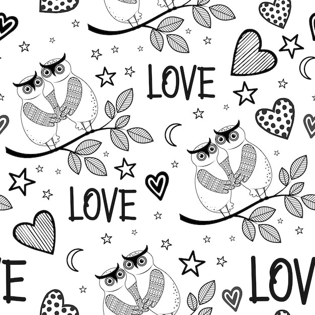 猫头鹰无缝贴图花纹