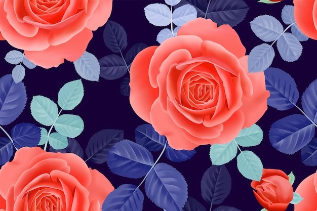 玫瑰花朵无缝贴图花纹