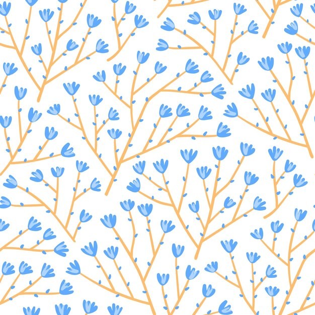 花朵野花无缝贴图花纹图案