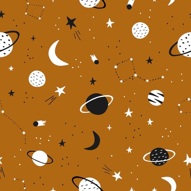 太空星球无缝贴图花纹图案