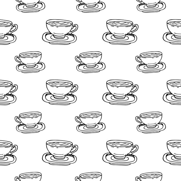 咖啡杯无缝贴图花纹图案