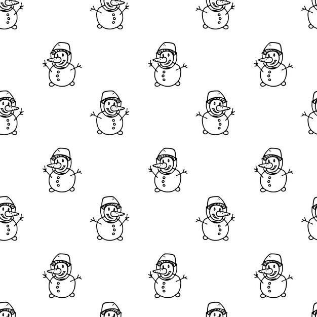 雪人无缝贴图花纹图案