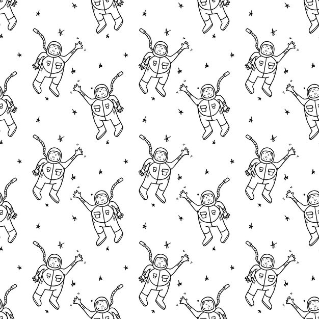 宇航员无缝贴图花纹图案