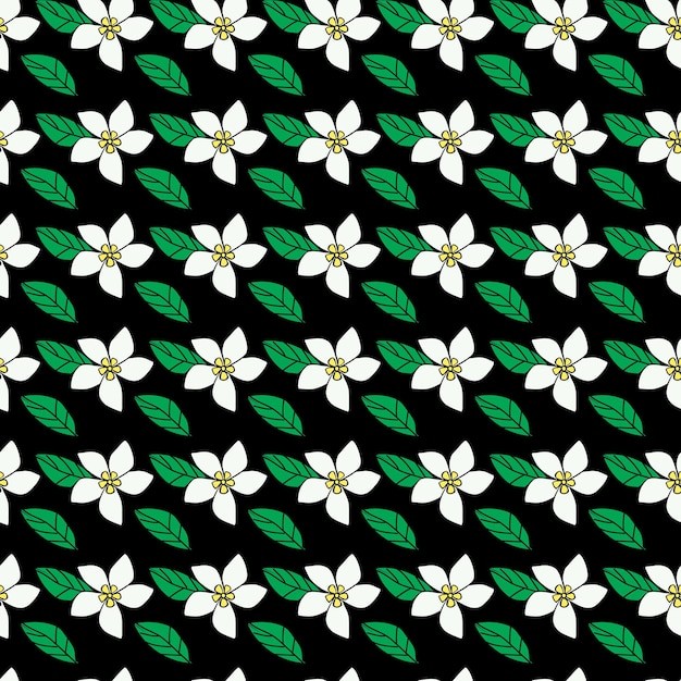 茉莉花花朵无缝贴图花纹图案