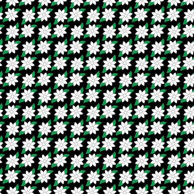 茉莉花花朵无缝贴图花纹图案