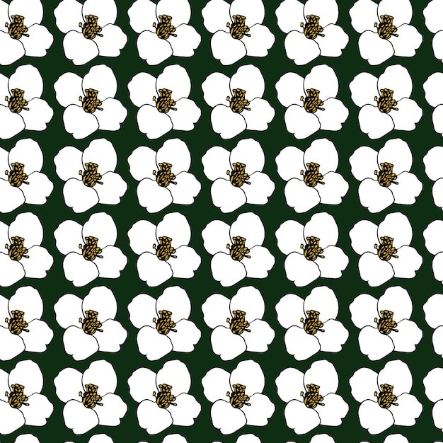 茉莉花花朵无缝贴图花纹图案