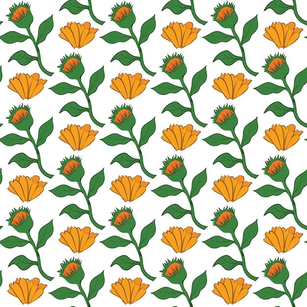 万寿菊花朵无缝贴图花纹图案