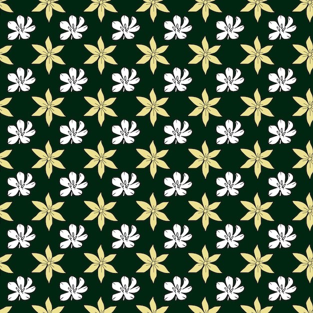 茉莉花花朵无缝贴图花纹图案