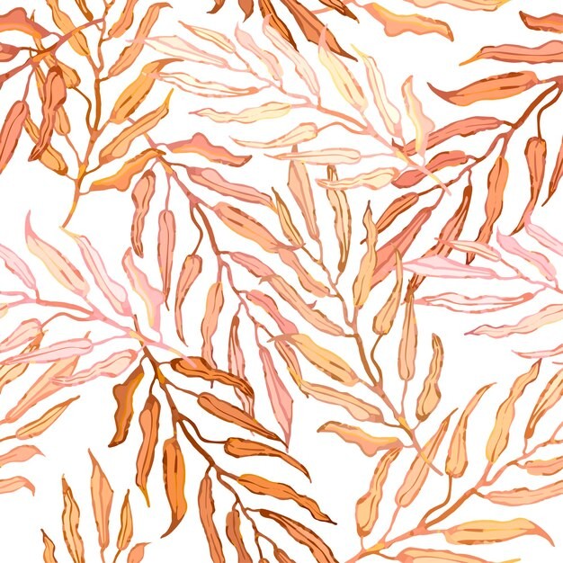 叶子树叶无缝贴图花纹图案