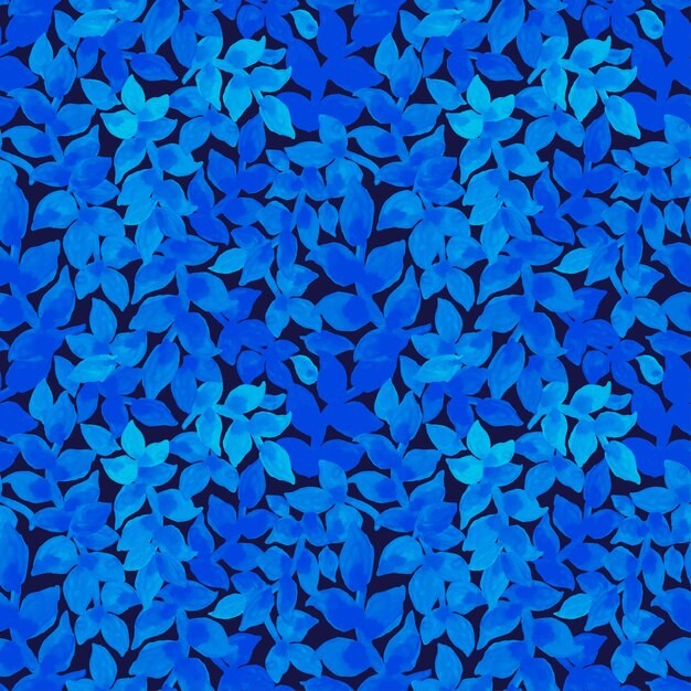 蓝色叶子树叶无缝贴图花纹图案