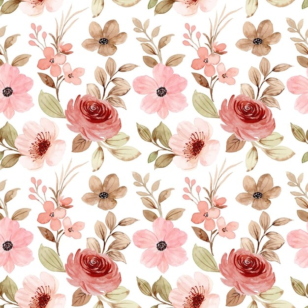 水彩花朵无缝贴图花纹图案