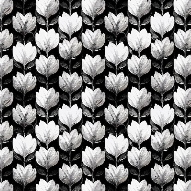 白莲花无缝贴图花纹图案