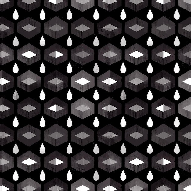 几何黑白无缝贴图花纹图案