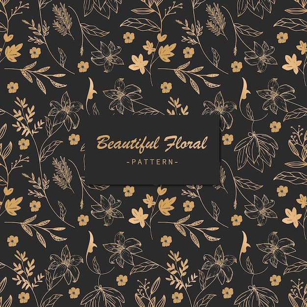 复古花朵无缝贴图花纹图案