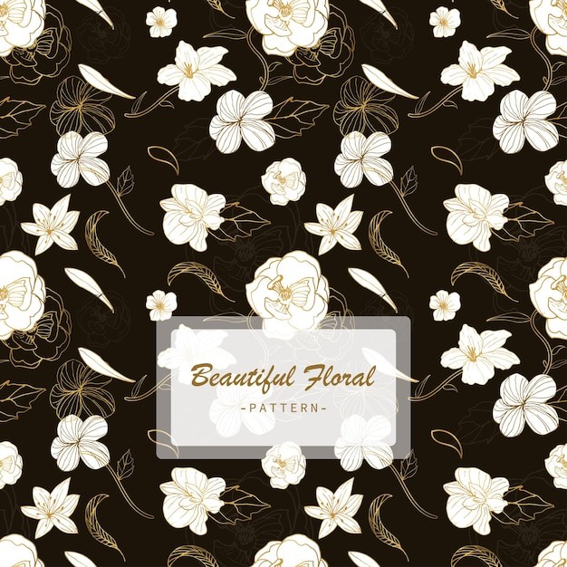 复古花朵无缝贴图花纹图案