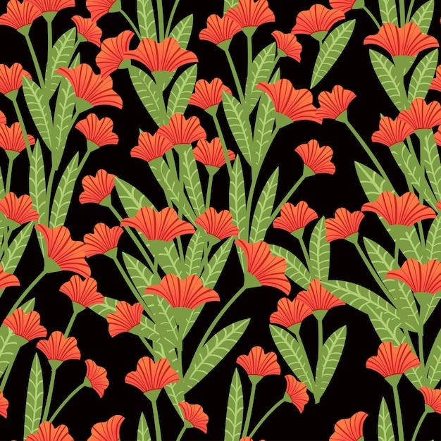 罂粟植物无缝贴图花纹图案