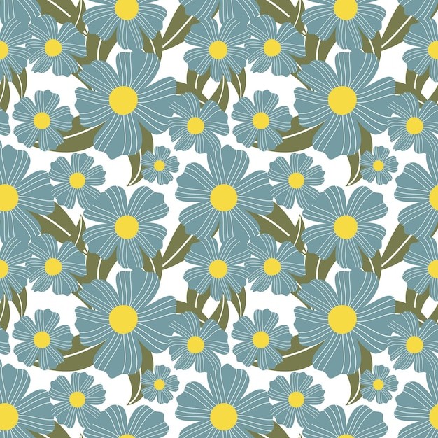 植物花朵无缝贴图花纹图案