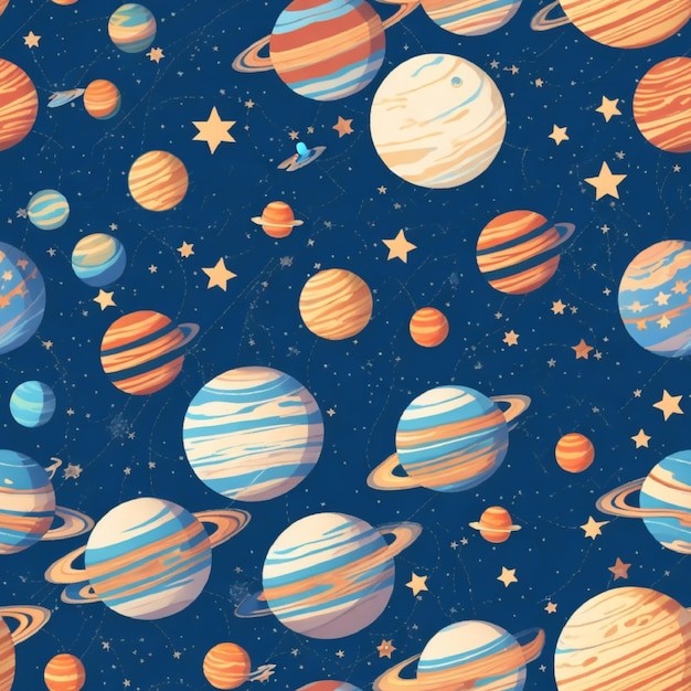 星球无缝贴图花纹图案