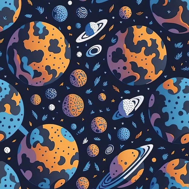 星球无缝贴图花纹图案