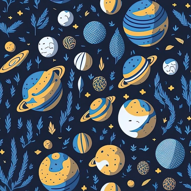 星球无缝贴图花纹图案