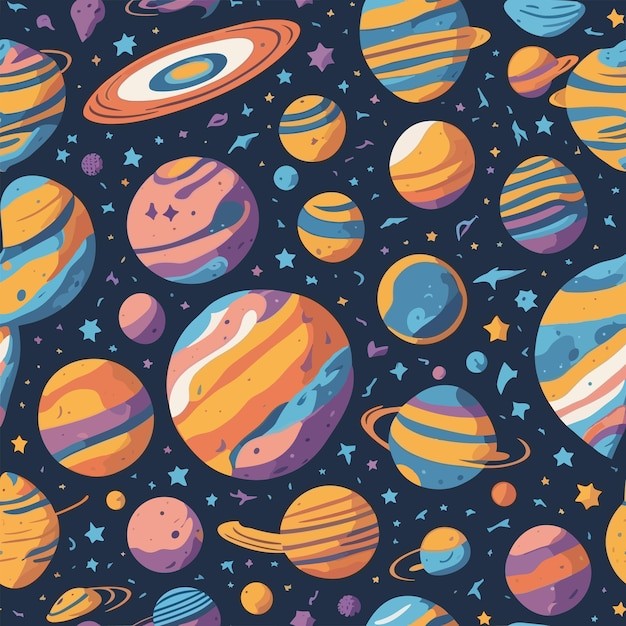 星球无缝贴图花纹图案